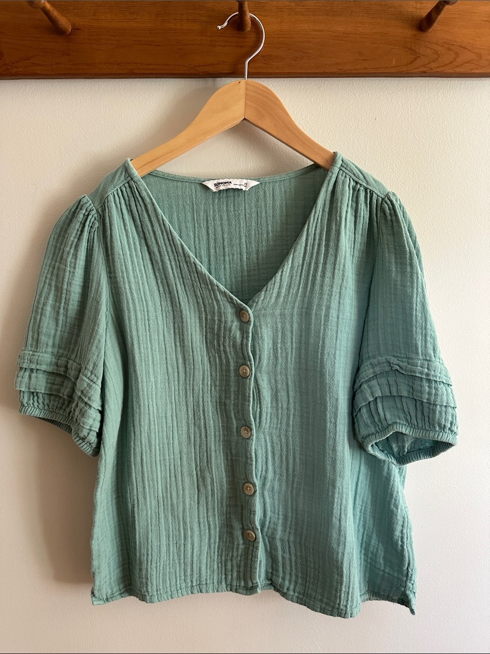 Sonoma Cotton Sea foam Green Top